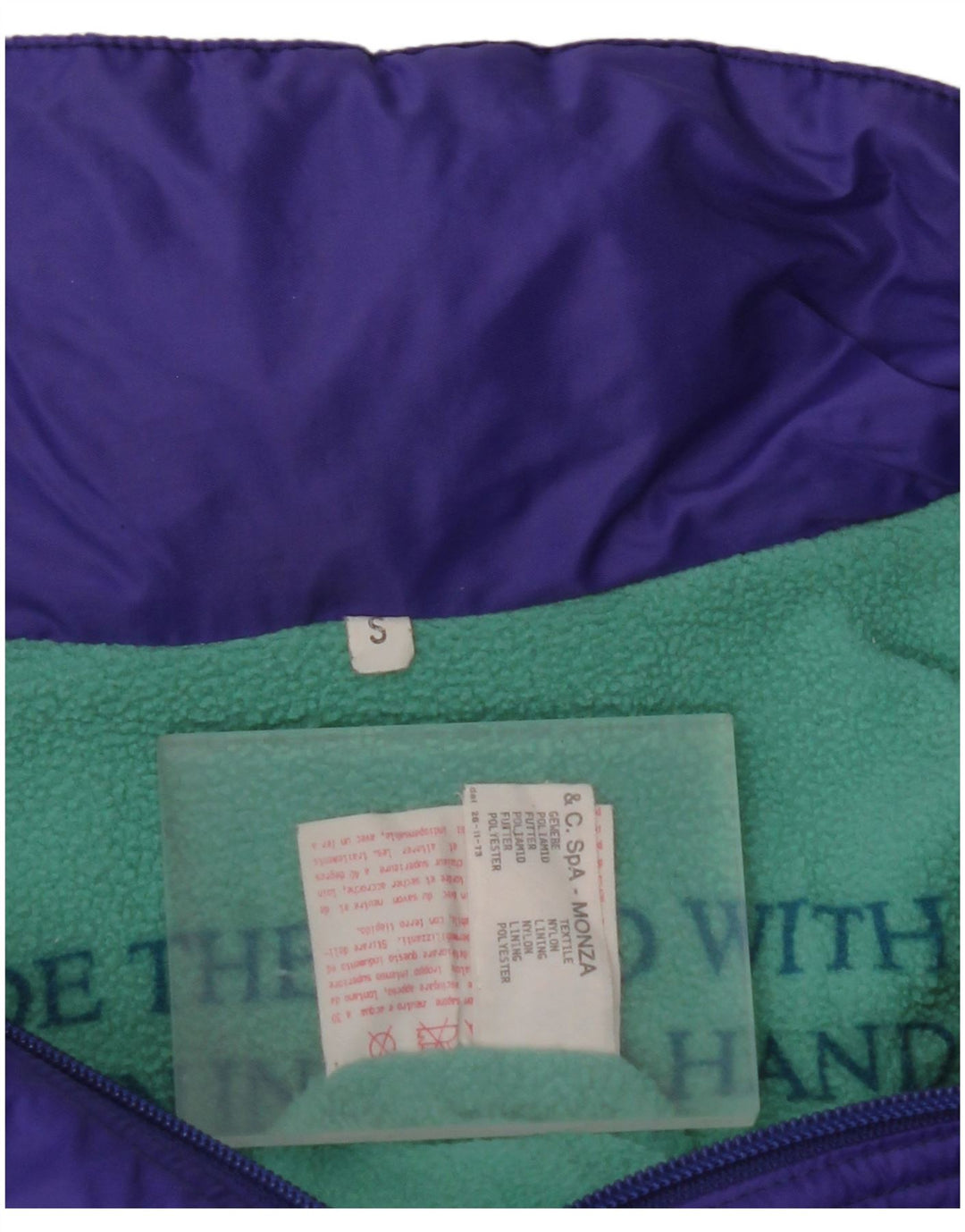 Jachetă Anorak cu glugă VINTAGE pentru bărbați, cu formă largi, UK 36, mov, colorat