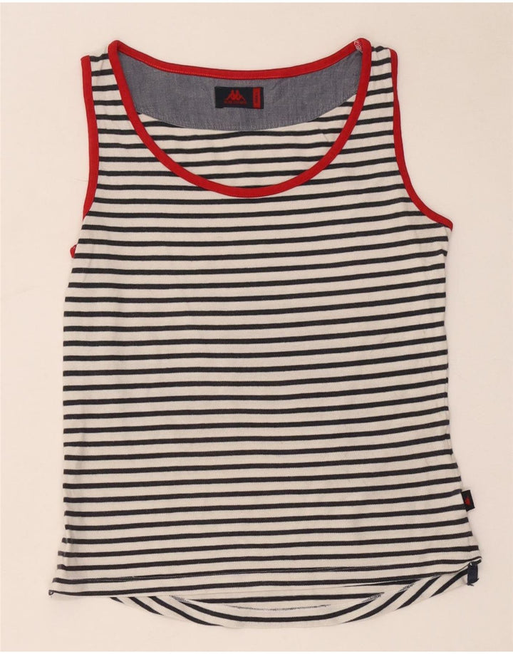 Vest Top pentru femei Kappa UK 10 Bumbac cu dungi albe mici