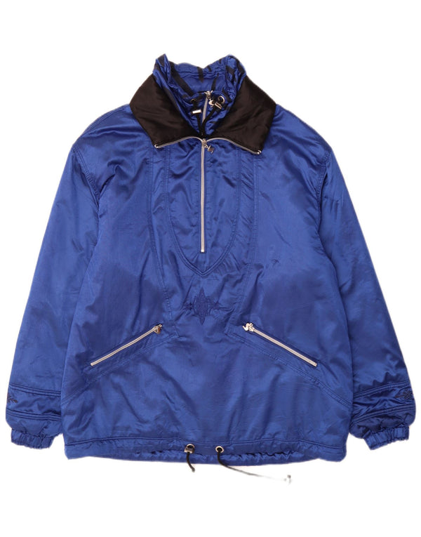 Jachetă de trening vintage pentru femei supradimensionate IT 42 Medium Blue Colorblock