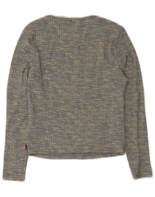 Top pentru femei Levi's cu mânecă lungă UK 14, mare, albastru, poliester