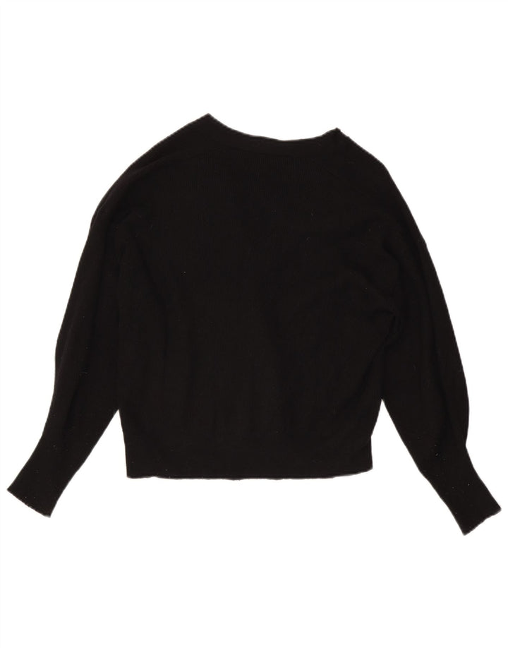 Pulover cardigan pentru femei Zara UK 14 Medium Black Viscose