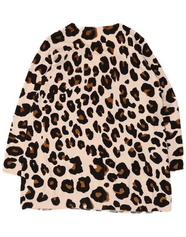 Pulover cu decolteu în V Zara pentru femei UK 14 mare, multicolor, imprimeu animal