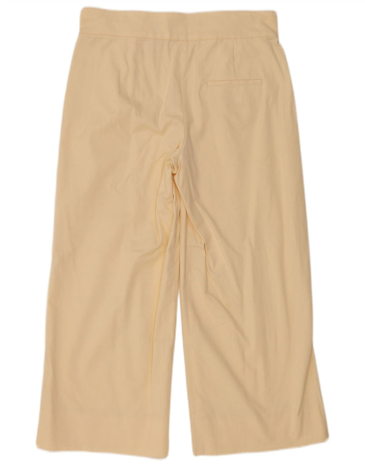 Pantaloni tăiați pentru femei Studio cu picioare largi Zara Mediu L28 L24 Alb cadru