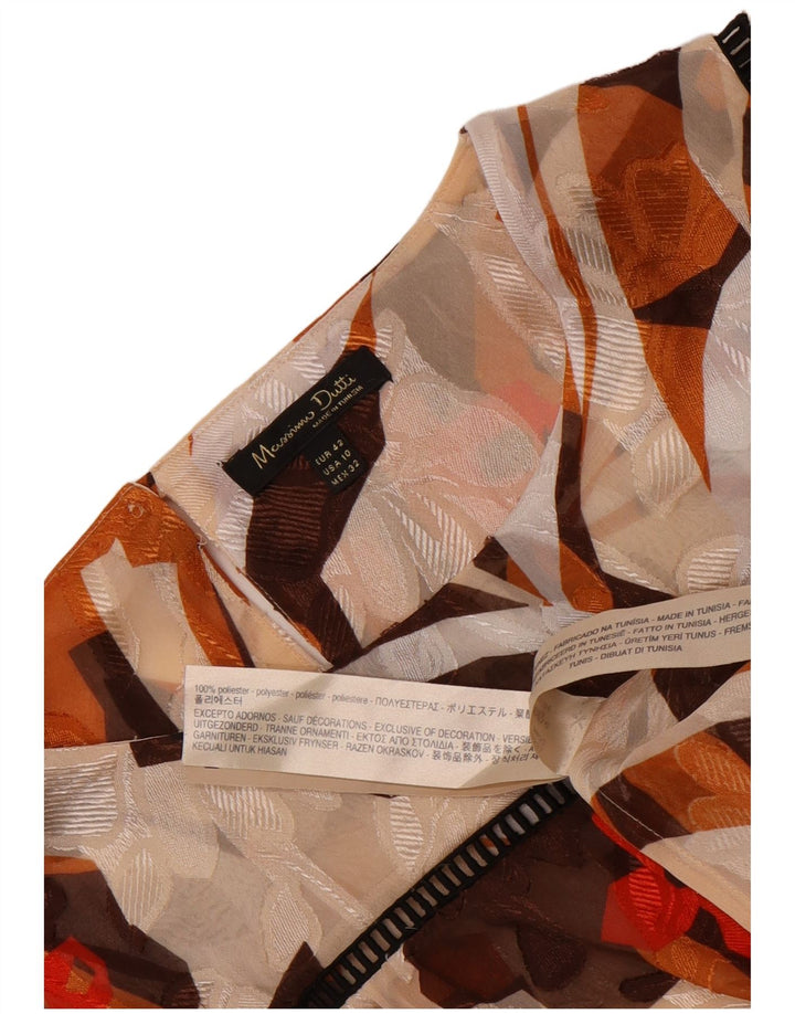 Massimo Dutti Top Bluză Transparentă pentru Damă EU 42 Mare Bej Floral