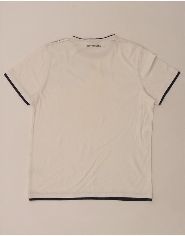 ANIMAL Bărbați Tricou grafic Top Mediu Alb Floral Bumbac