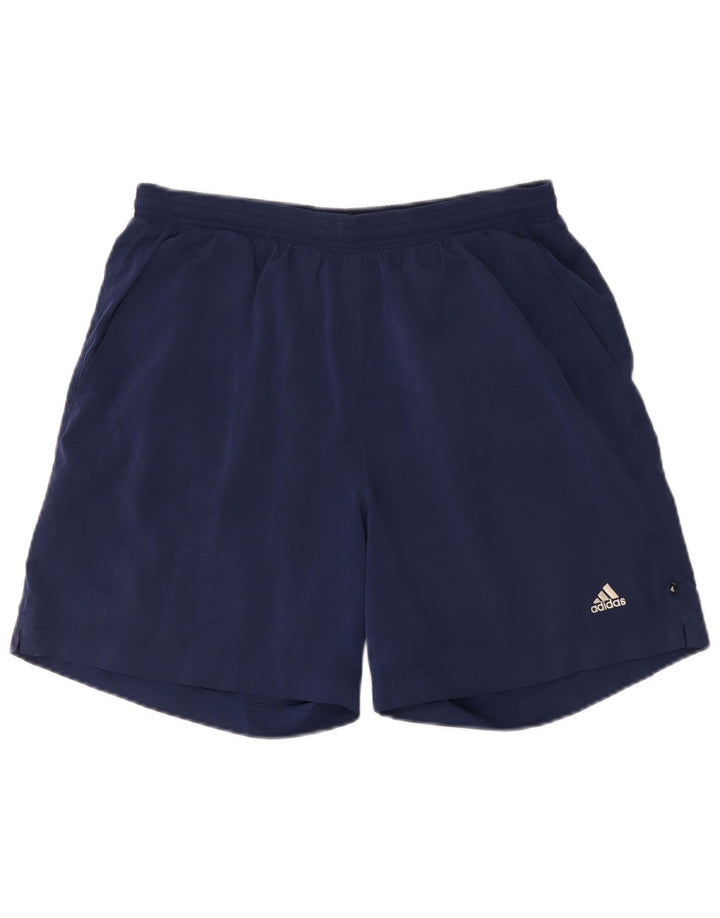 Pantaloni scurți sport Adidas pentru bărbați, poliester mediu bleumarin
