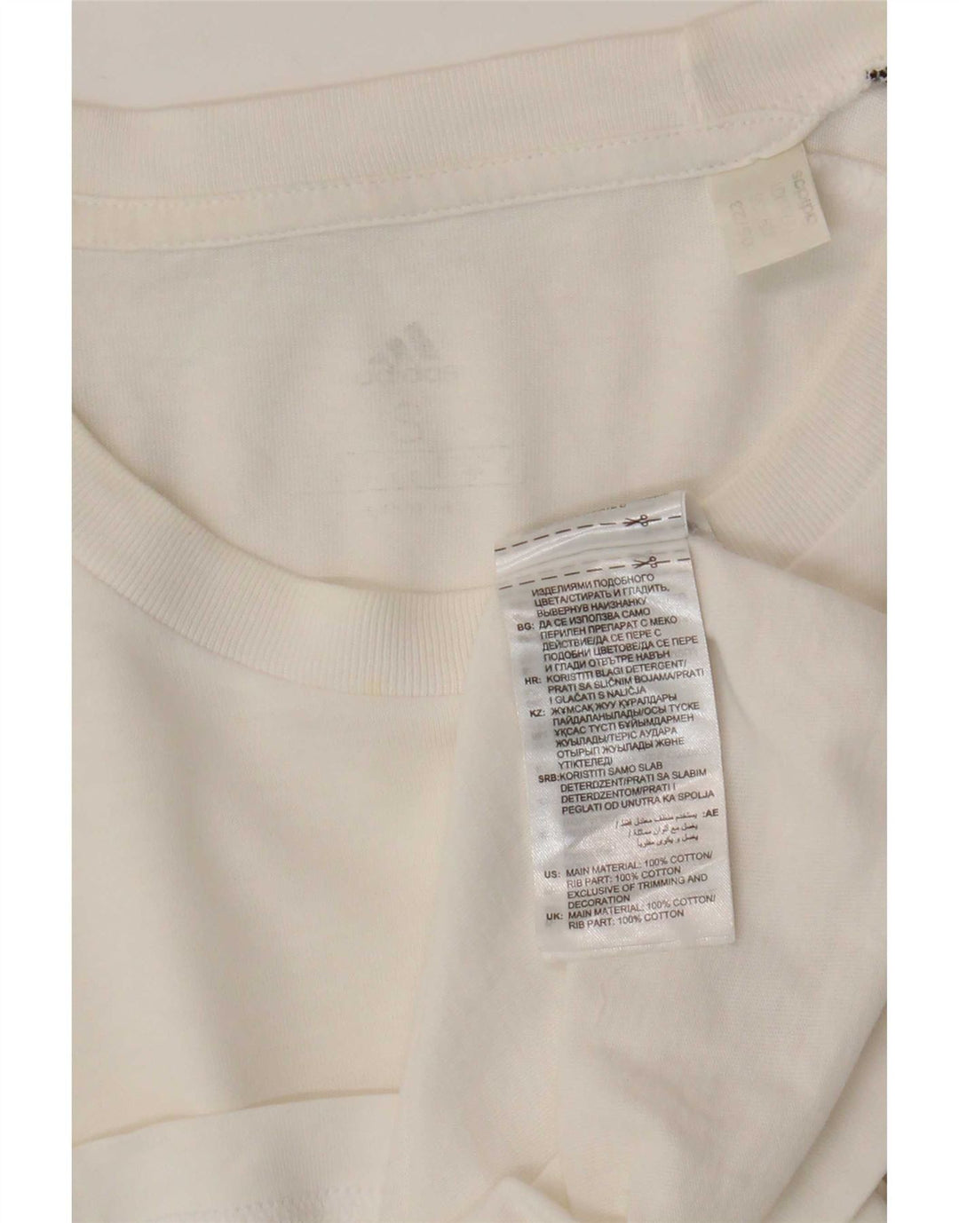 Tricou pentru bărbați Adidas Top mic, alb, bumbac
