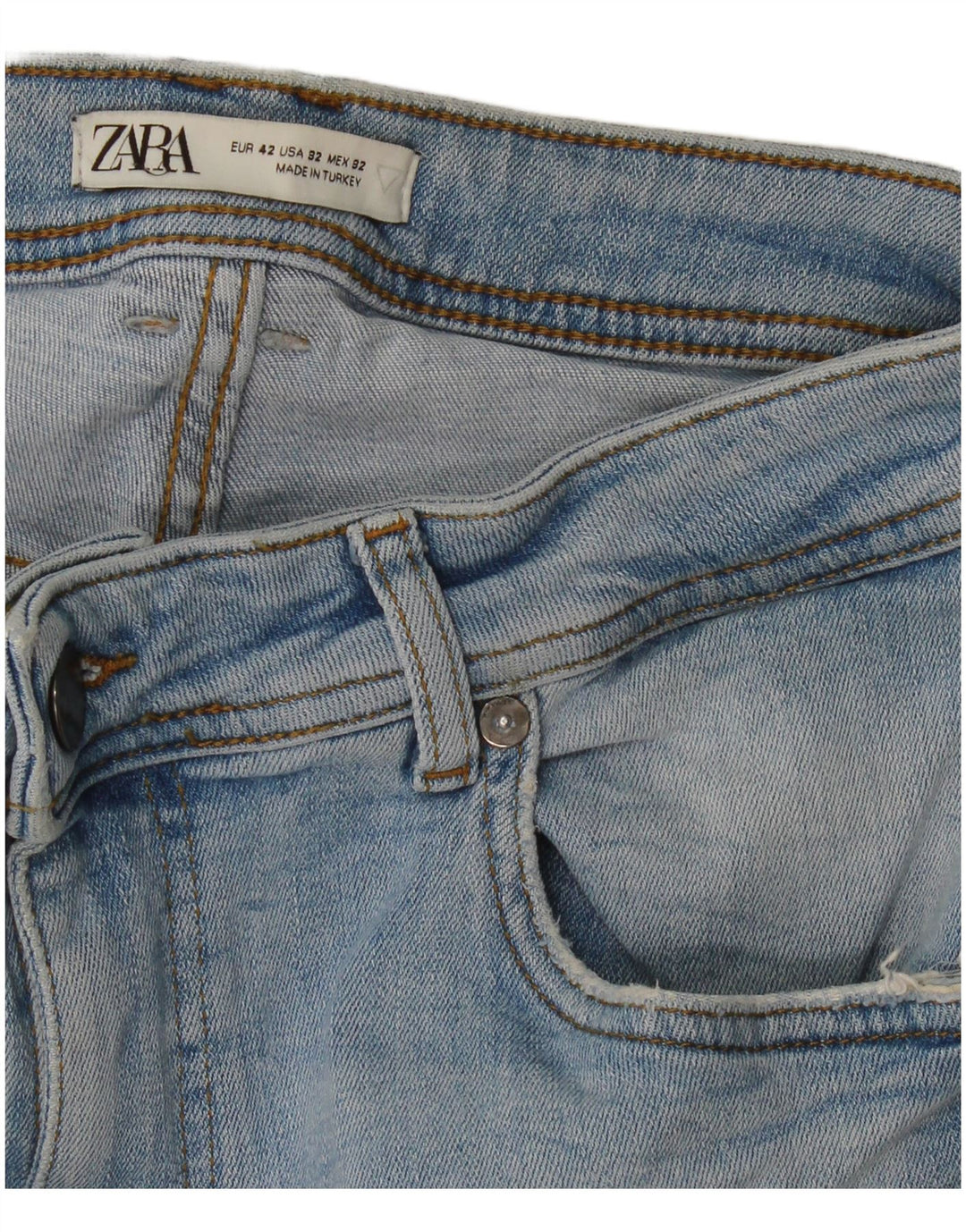 Blugi tăiați pentru bărbați Zara EU 42 Large W32 L25 Blue