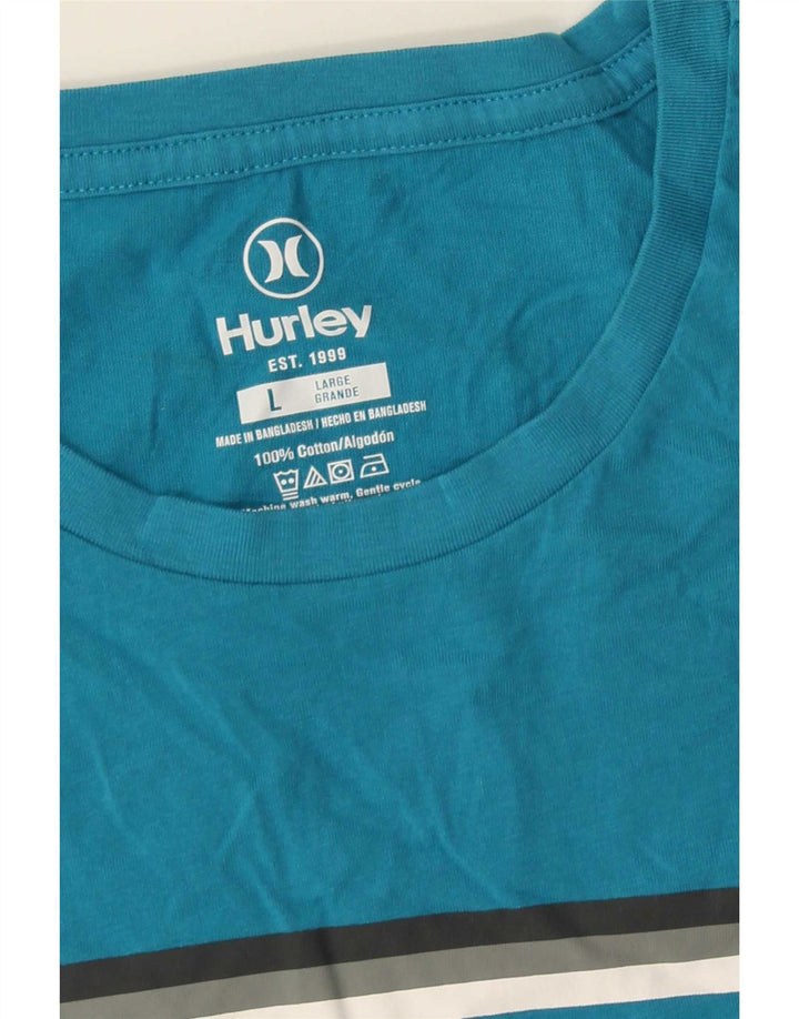 Tricou grafic pentru bărbați Hurley Top mare, albastru, bumbac