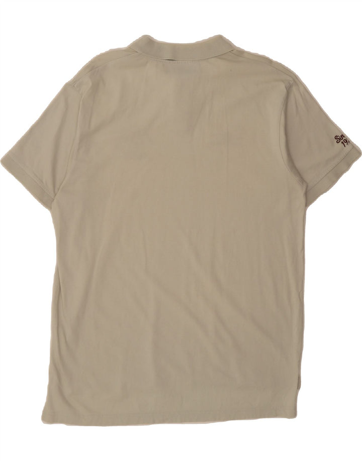 UMBRO Mens Graphic Polo Shirt Large Off White Cotton Vintage Umbro and Second-Hand Umbro from Messina Hembry 