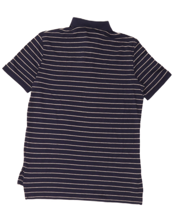Polo Ralph Lauren Mens Shirt Small Navy Blue Striped Cotton