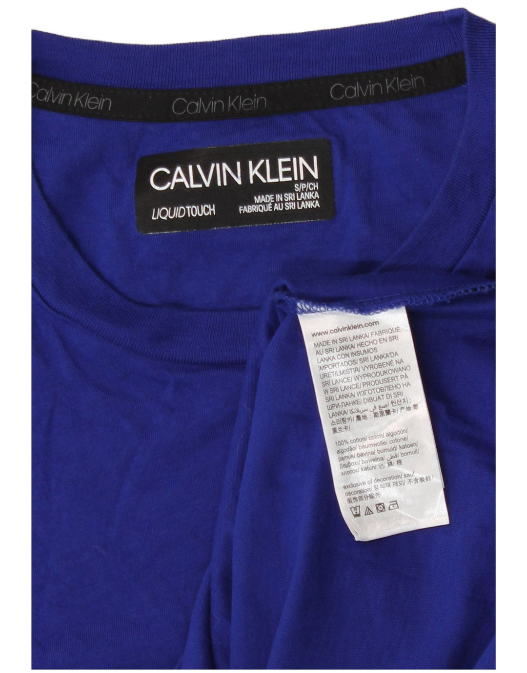 Tricou Calvin Klein pentru bărbați Top mic, albastru, bumbac