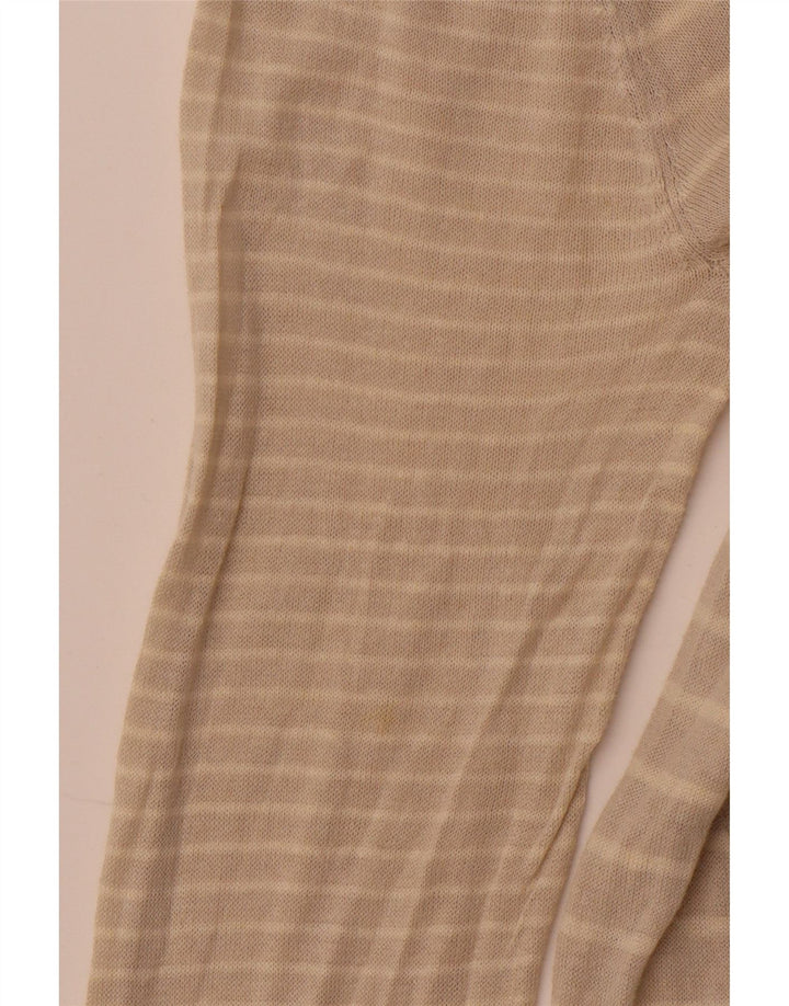 WHITE STUFF Pulover cardigan pentru femei UK 14 In mare cu dungi bej