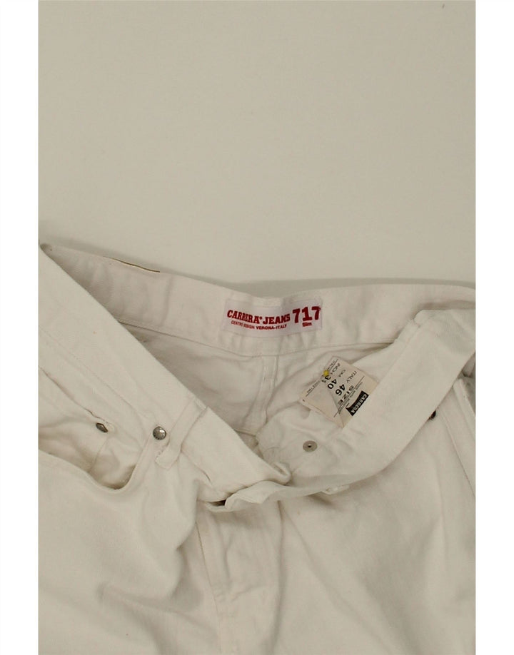 CARRERA Womens Straight Jeans IT 46 Large W30 L29 White Cotton Vintage Carrera and Second-Hand Carrera from Messina Hembry 