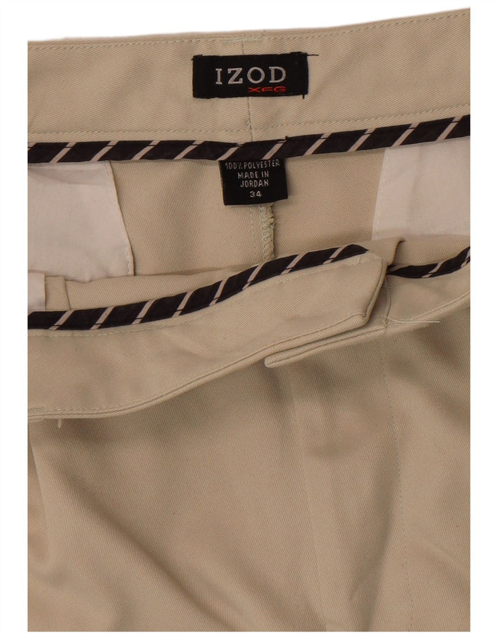 Pantaloni scurți chino pentru bărbați Izod, W34, mare, bej, poliester