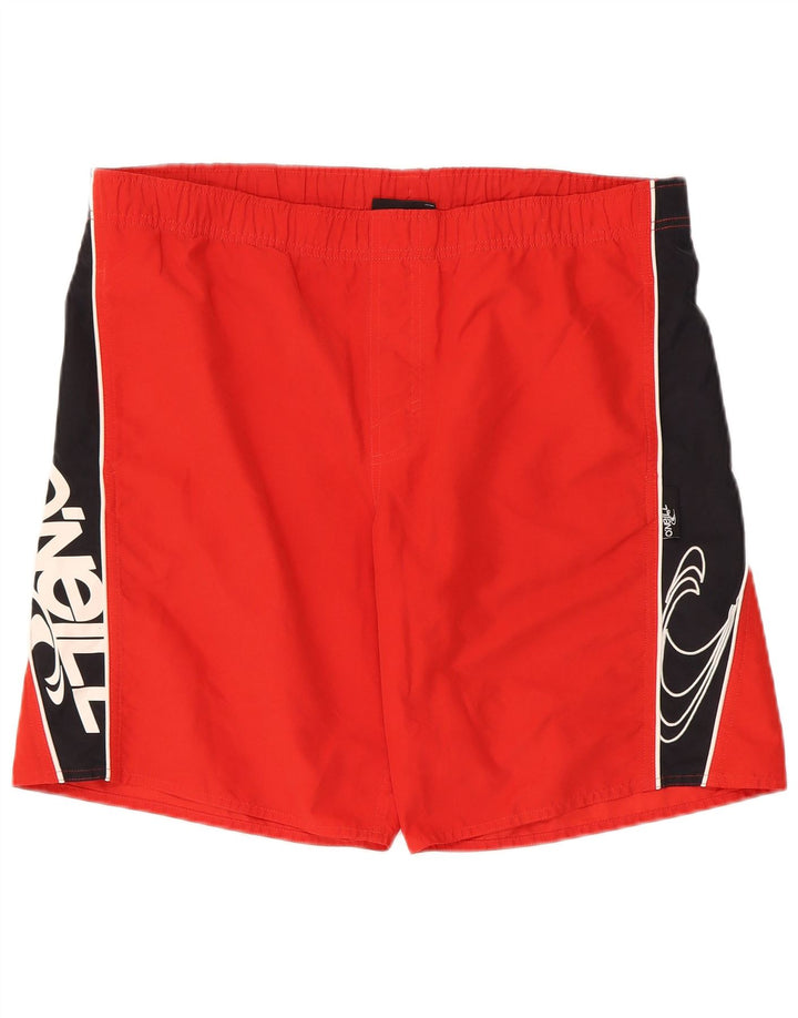 Pantaloni scurți sport grafic O'Neill pentru bărbați, roșu, poliester color bloc