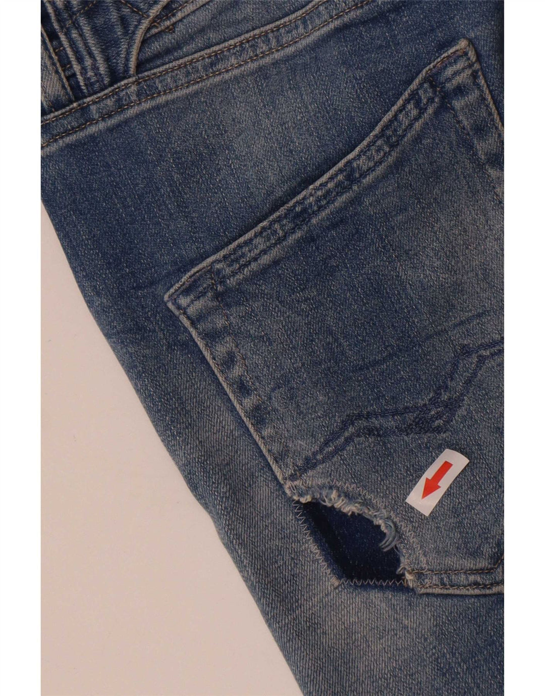 Replay blugi skinny distressed pentru femei W29 L30 albastru