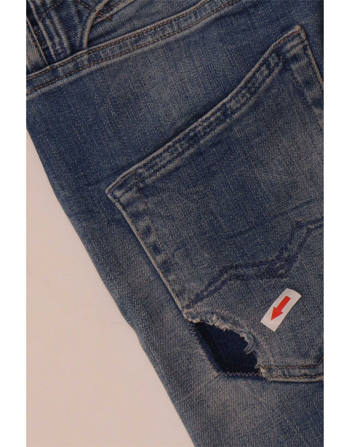 Replay blugi skinny distressed pentru femei W29 L30 albastru