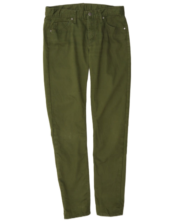 Patagonia Womens Slim Casual Pantaloni US 6 Medium W30 L31 Green Bumbac
