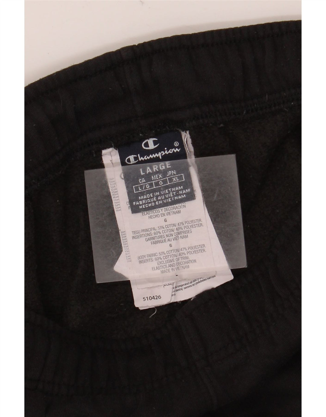 Pantaloni de trening pentru bărbați CHAMPION, mari, negru, bumbac