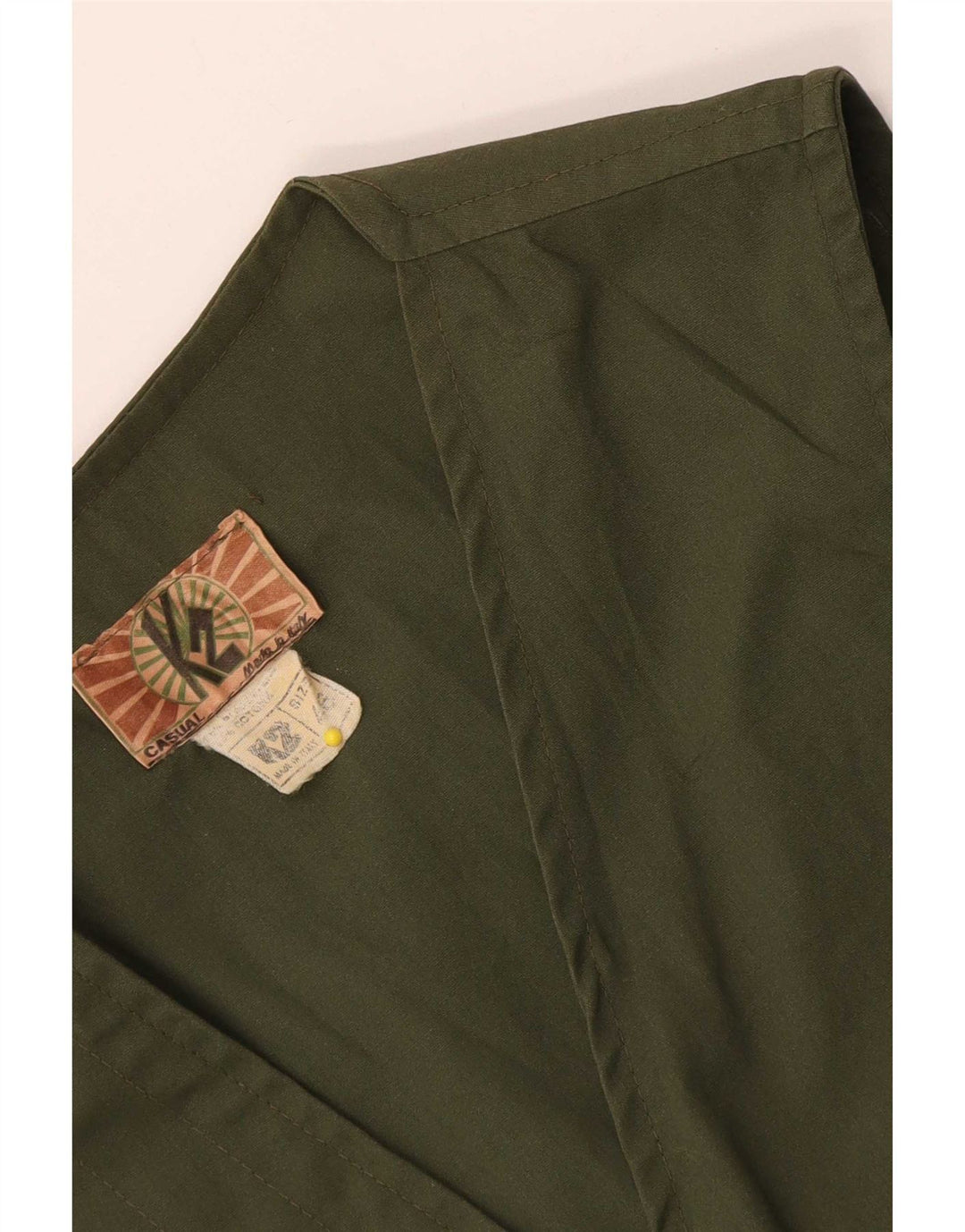 Gilet utilitar vintage pentru bărbați IT 46 mic bumbac kaki