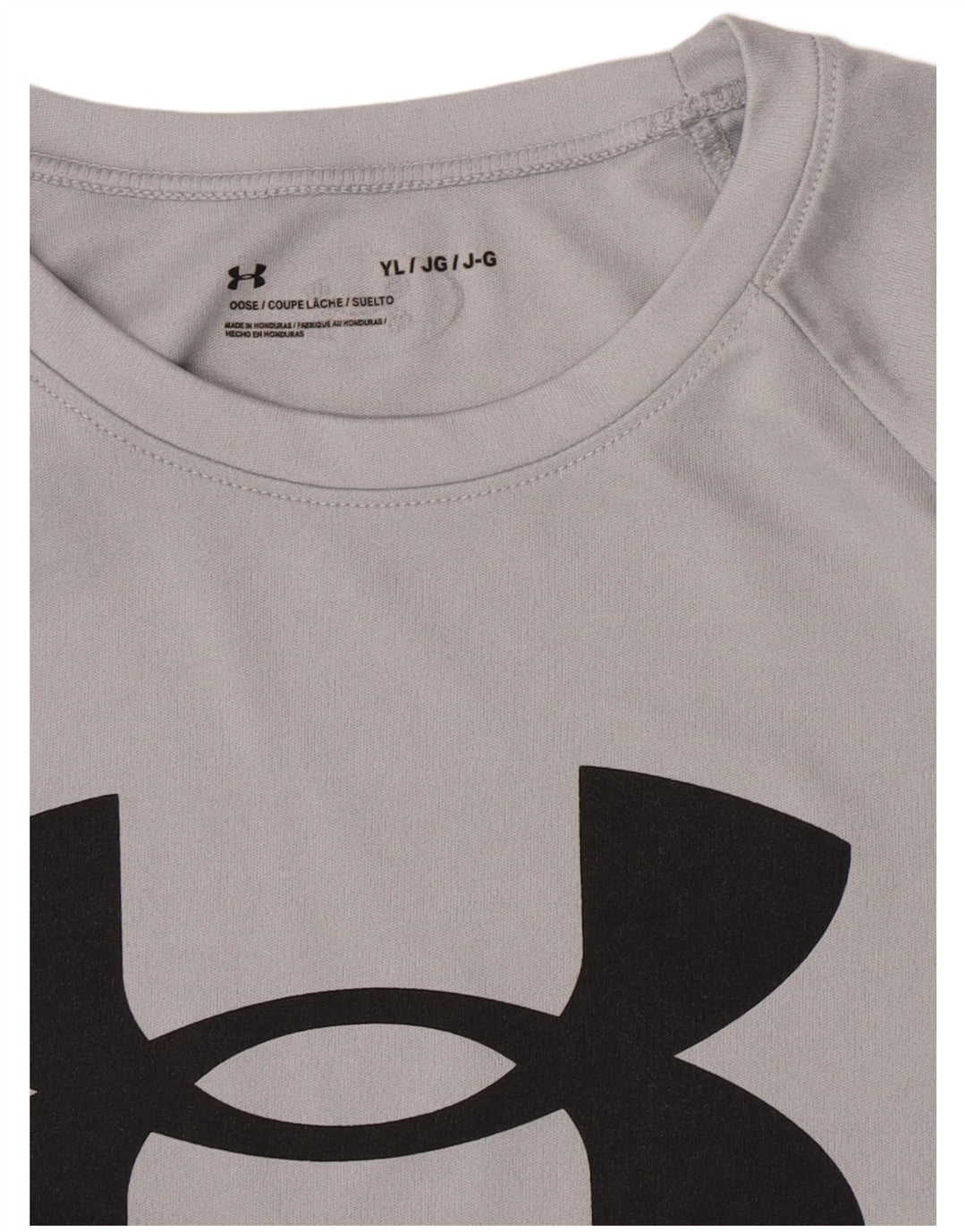 Tricou grafic Under Armour pentru băieți Top 11-12 ani mare gri