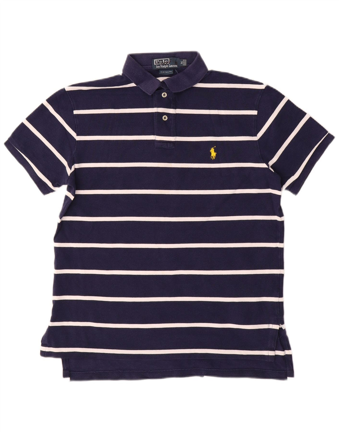 Cămașă polo Polo Ralph Lauren, personalizată, pentru bărbați, în dungi, albastru marin mediu