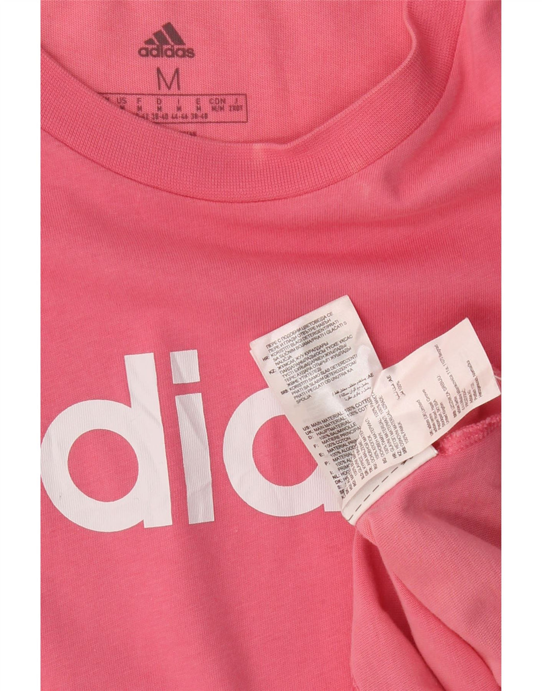 Tricou grafic ADIDAS pentru femei Top UK 12 Medium Pink Bumbac
