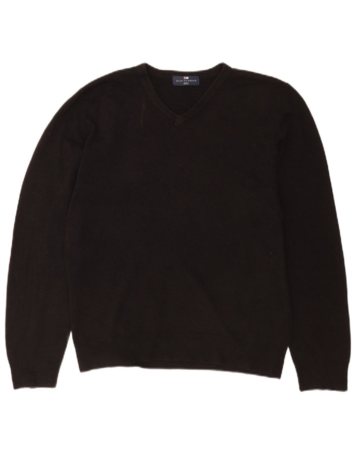 Pulover cu decolteu în V pentru bărbați Marks & Spencer UK 38/40 Medium Negru