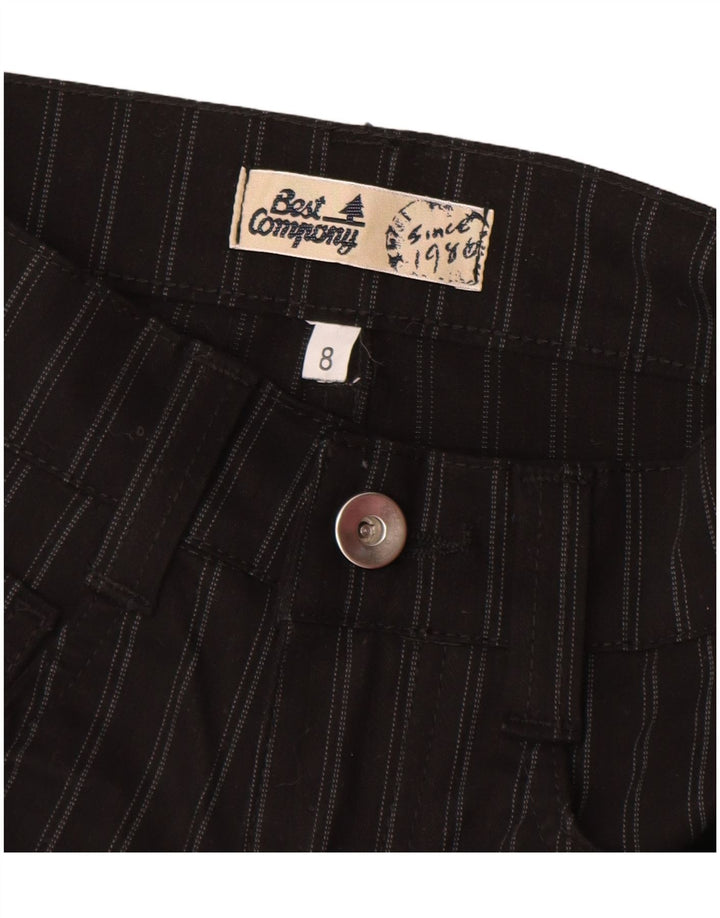 BEST COMPANY Pantaloni casual pentru fete 7-8 ani L24 L25 Negru cu dungi