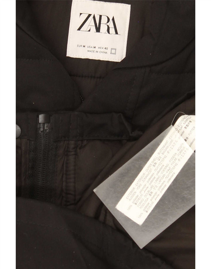 Gilet căptușit pentru bărbați Zara UK 38 Poliester mediu negru