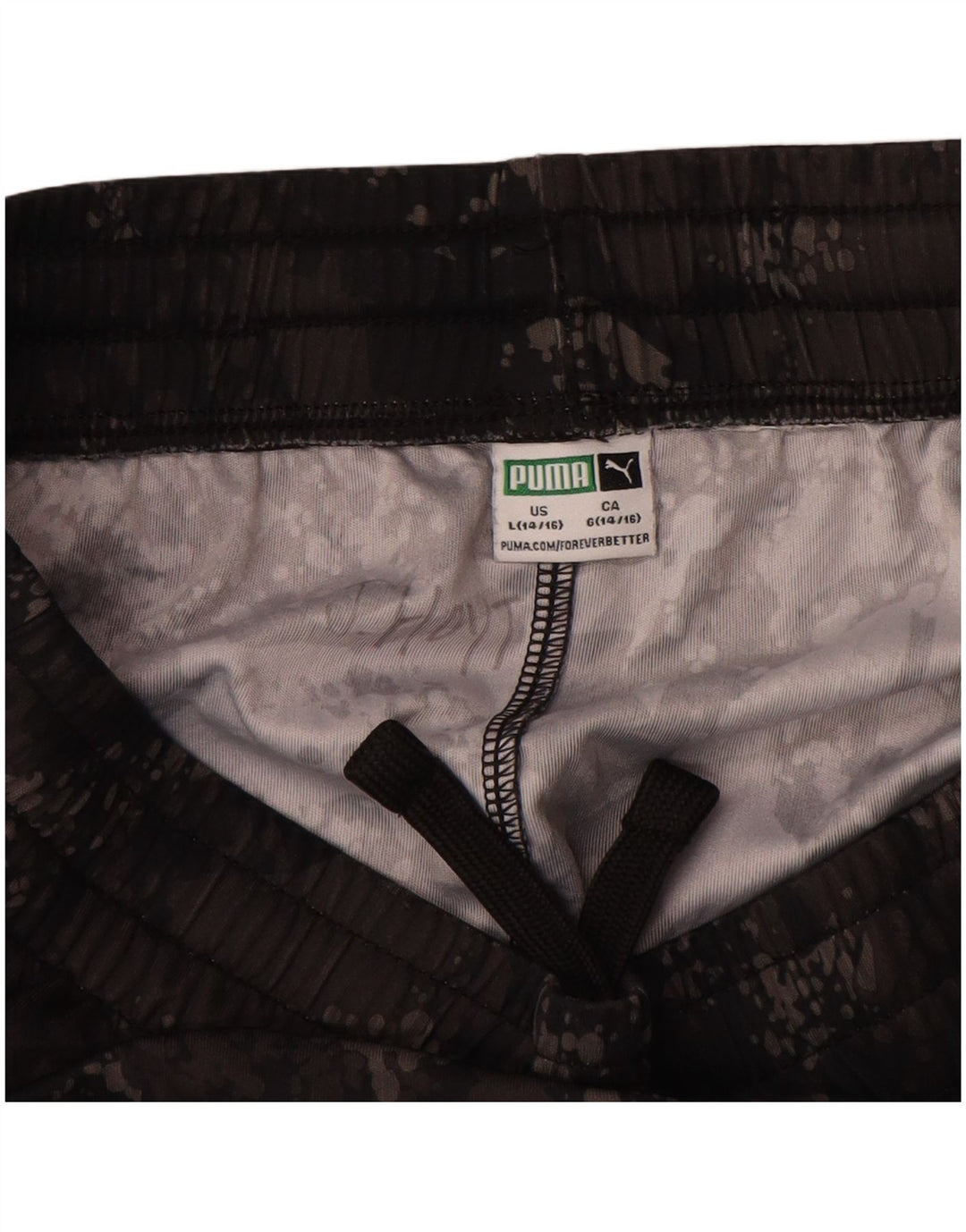 Pantaloni scurți sport Puma pentru băieți 14-15 ani, mari, gri camuflaj