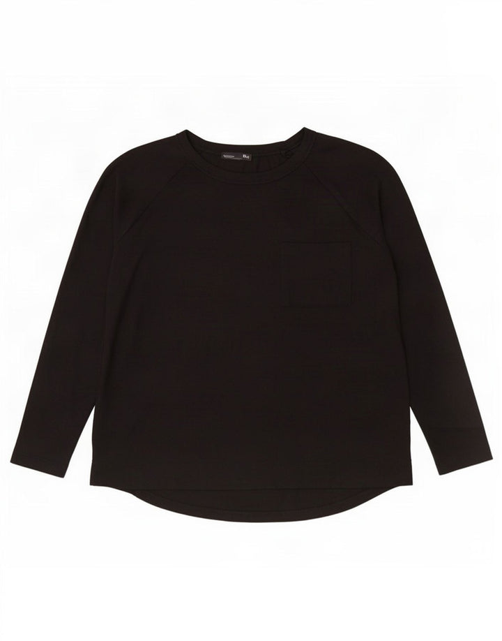 Top pentru femei Zara cu mânecă lungă UK 12 Medium Negru