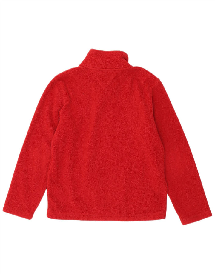 TOMMY HILFIGER Boys Graphic Fleece Jacket 12-13 Years Large Red Polyester Vintage Tommy Hilfiger and Second-Hand Tommy Hilfiger from Messina Hembry 
