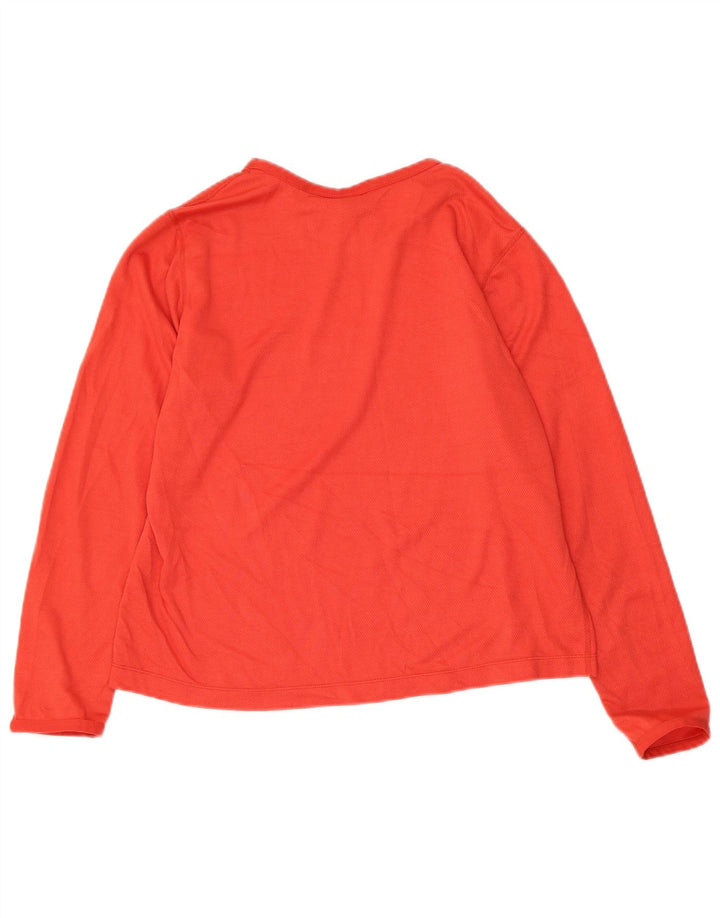 Crop Top pentru femei NIKE cu mânecă lungă US 8/10 Poliester roșu mediu