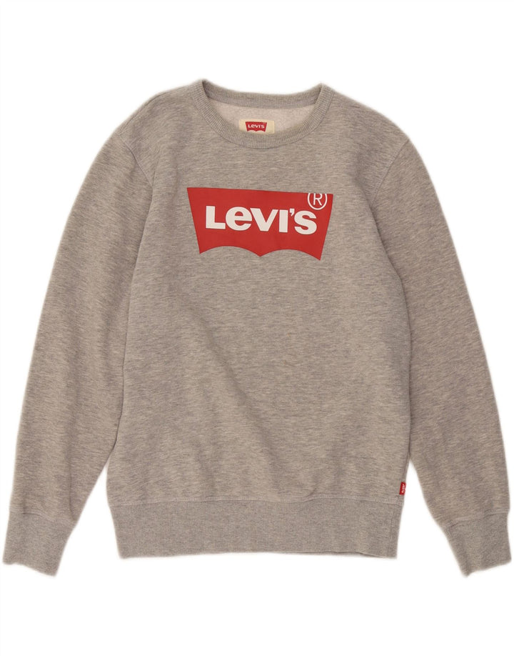 Hanorac cu grafic LEVI'S Jumper 12-13 ani bumbac gri
