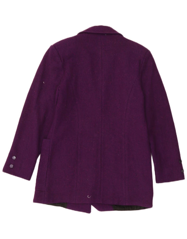Jachetă vintage pentru femei cu 3 nasturi, UK 12, violet mediu