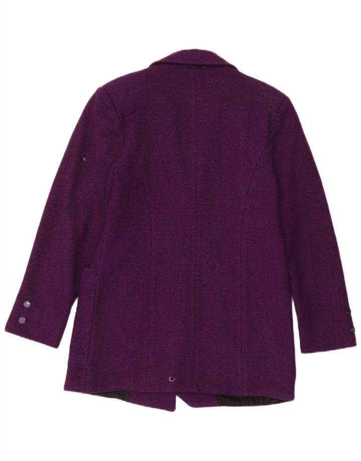 Jachetă vintage pentru femei cu 3 nasturi, UK 12, violet mediu