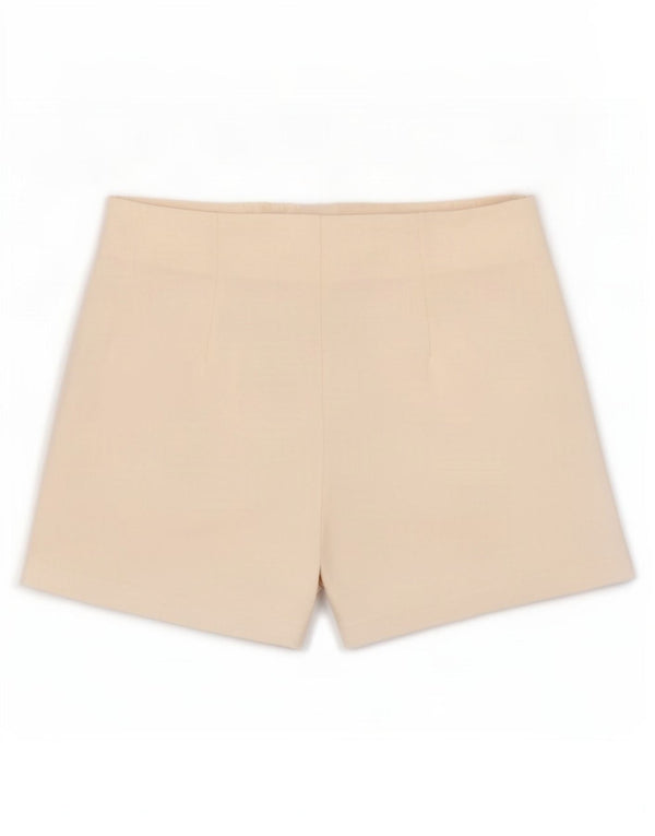Zara Womens High Waist Casual Shorts Medium W28 White Cotton