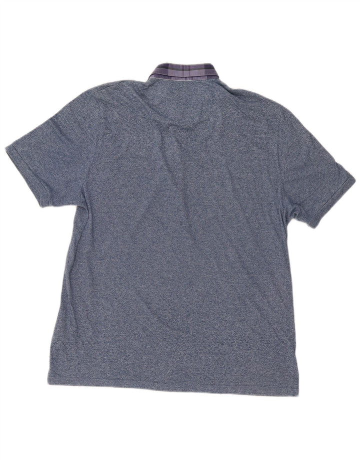 Tricou polo pentru bărbați Ted Baker Mărimea 6 2XL Bumbac albastru pete