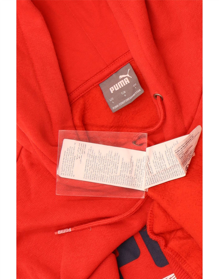 Pulover pentru bărbați Puma Graphic Hoodie Pulover mare, roșu, bumbac