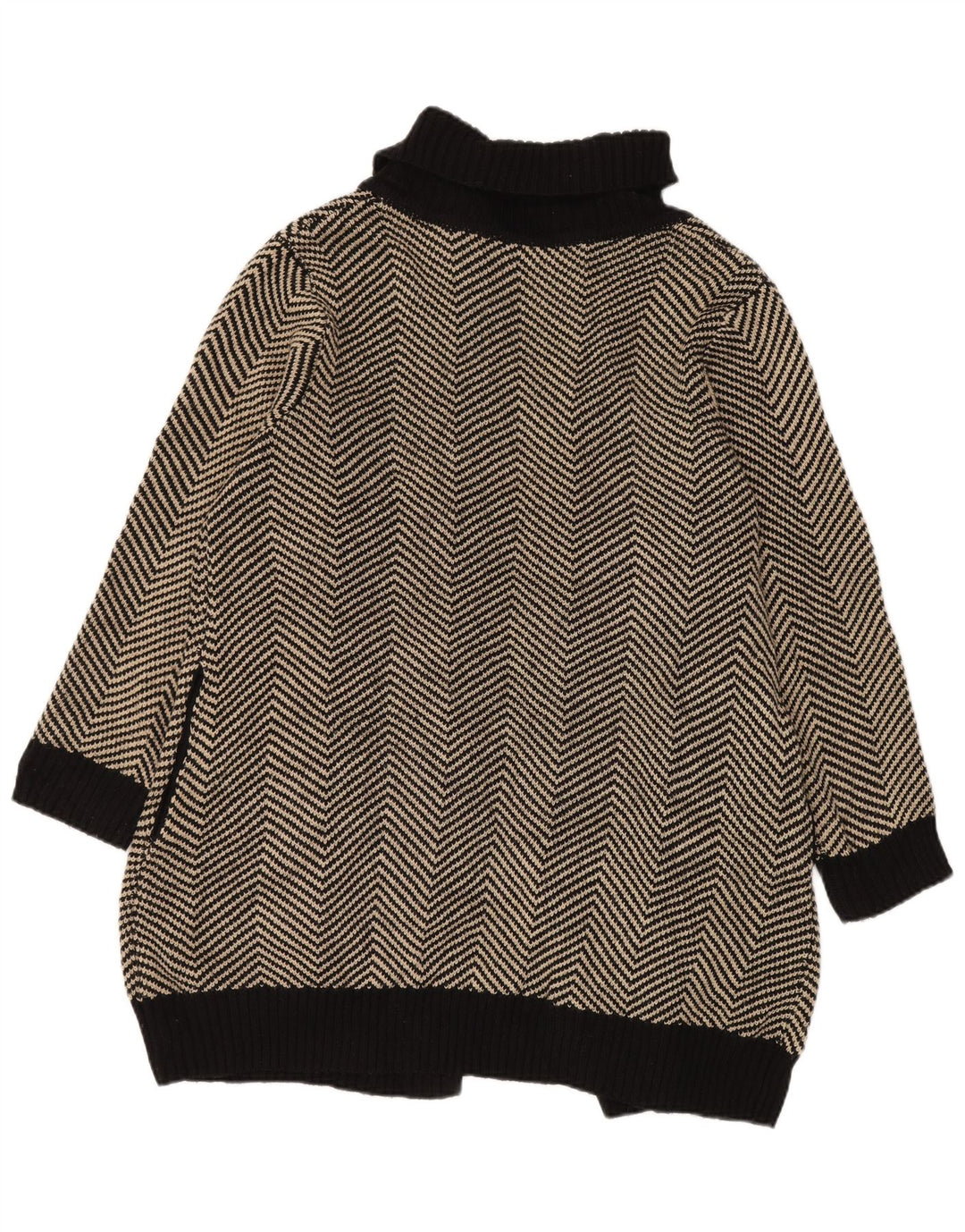 Pulover cardigan deschis pentru femei Autograph UK 14 Medium Black Chevron