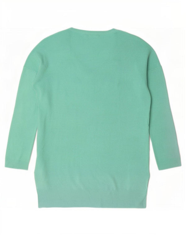 Marks & Spencer Pulover supradimensionat pentru femei cu decolteu în V UK 10 Small Green