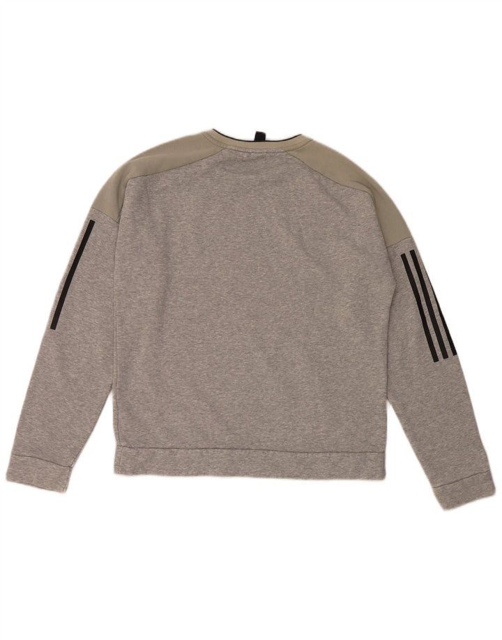 Hanorac pentru bărbați Adidas Jumper mic, gri, bumbac color bloc