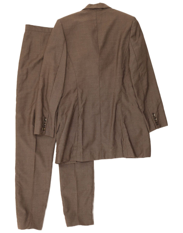 Costum 2 piese vintage pentru femei UK 10 Small W26 L29 Brown Herringbone