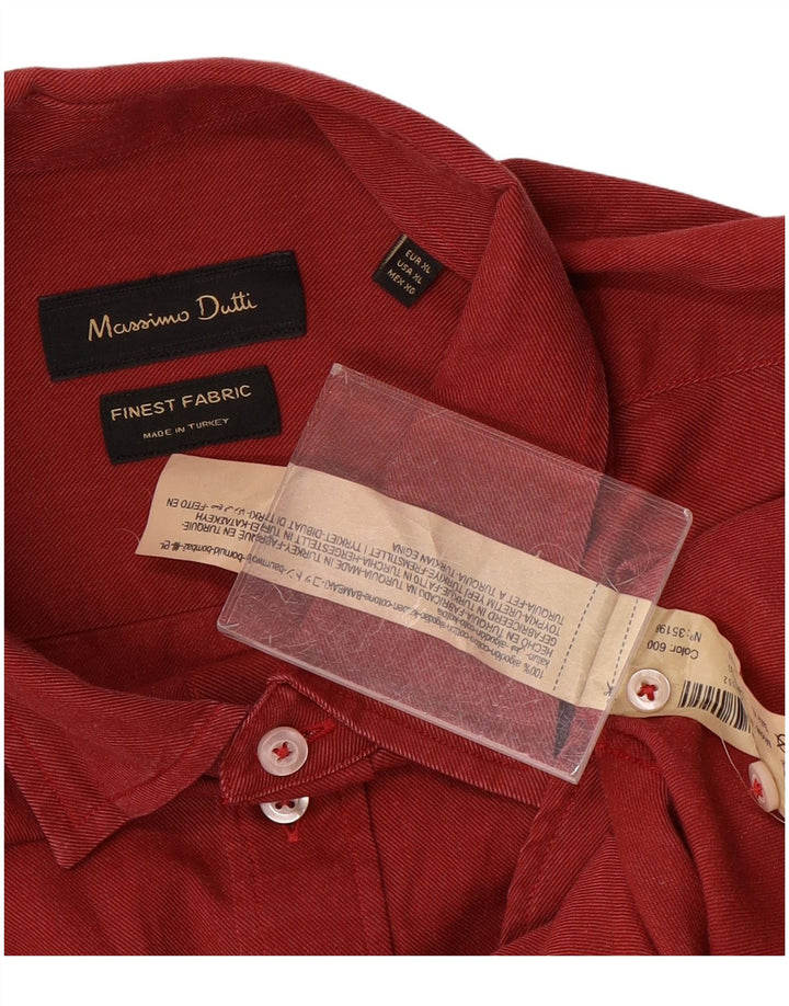 Cămașă Massimo Dutti pentru bărbați XL bumbac roșu