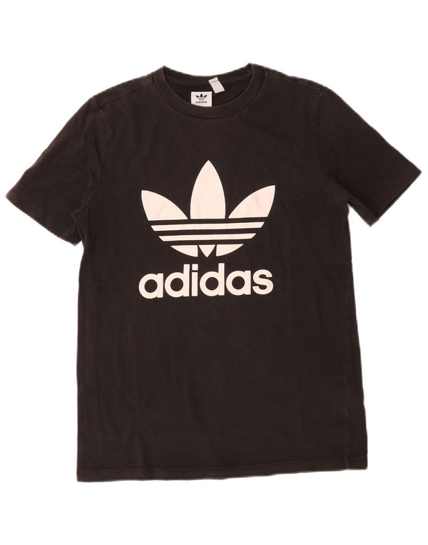 Tricou grafic Adidas pentru femei Top UK 10 Small Black Bumbac