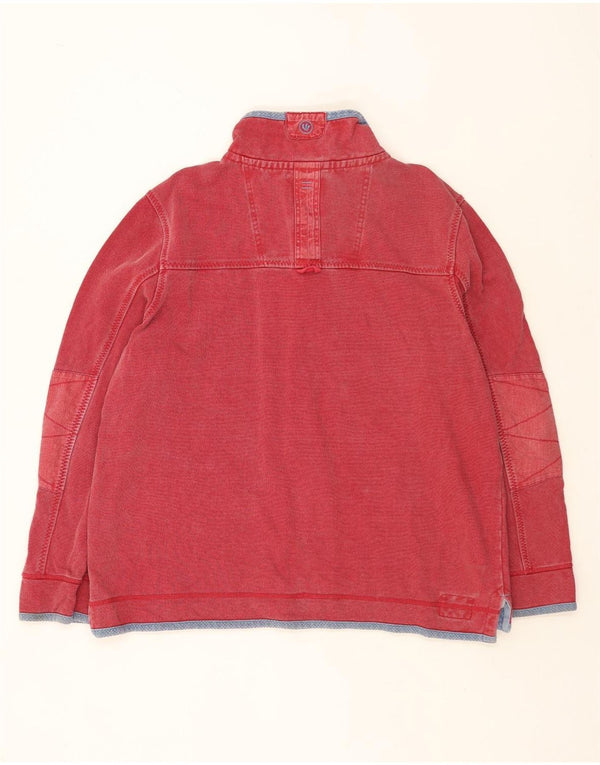 FAT FACE Hanorac pentru bărbați Airlie, cu fermoar, cu gât, 2XL, bumbac roșu