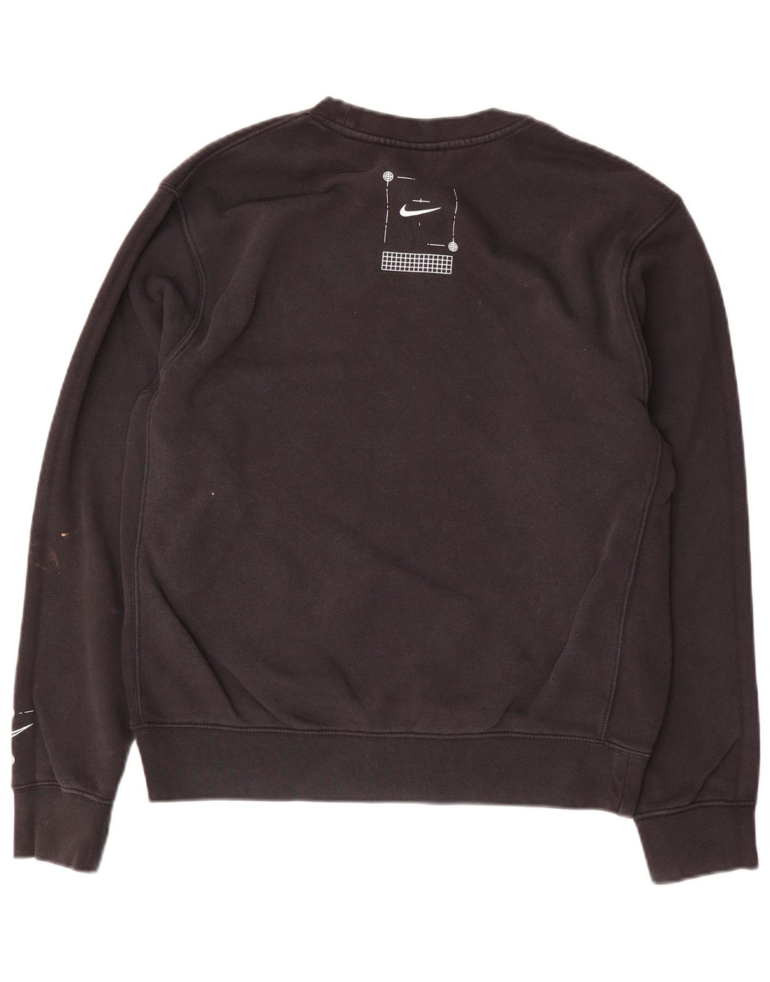 Pulover NIKE pentru bărbați, cu tăiere largă, din bumbac mic, negru