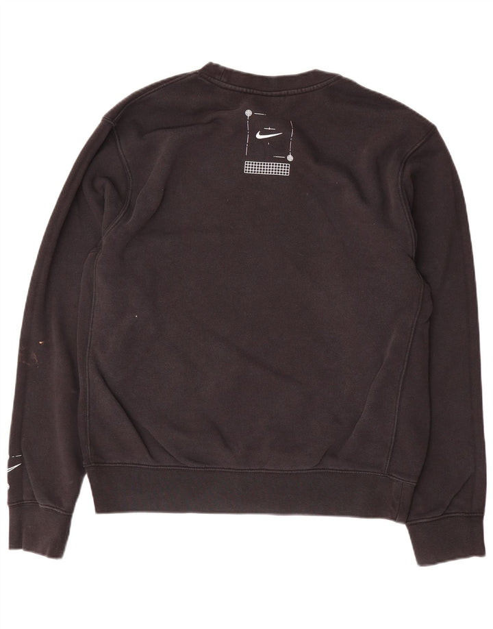 Pulover NIKE pentru bărbați, cu tăiere largă, din bumbac mic, negru